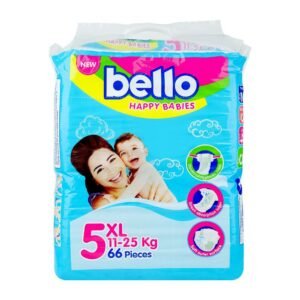 Bello Baby Diapers Jumbo Pack, Extra Large, No.5, 11-25Kg, 66-Pack