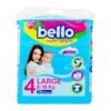 Bello Baby Diapers Jumbo Pack, Large, No.4, 8-18Kg, 70-Pack